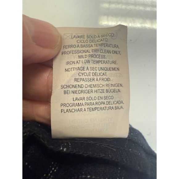 Antonelli Firenze Italy Blue/Grey Houndstooth Dress Leather Collar E44 US8 - Picture 12 of 12